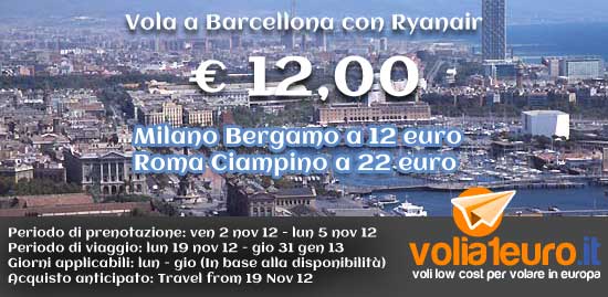 Vola a Barcellona con Ryanair