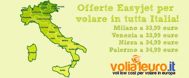 Offerte Easyjet per volare in tutta Italia!