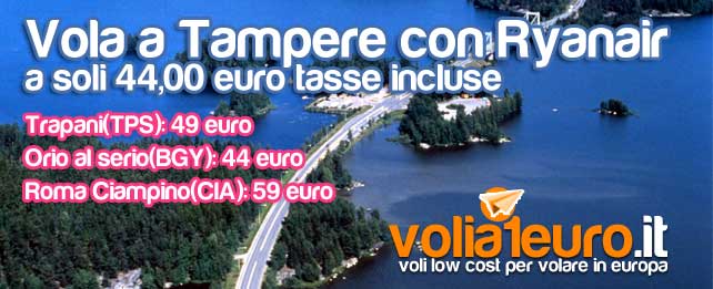 Vola a Tampere a soli 44 euro