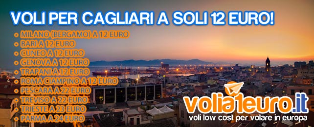 Voli per Cagliari a soli 12 euro!