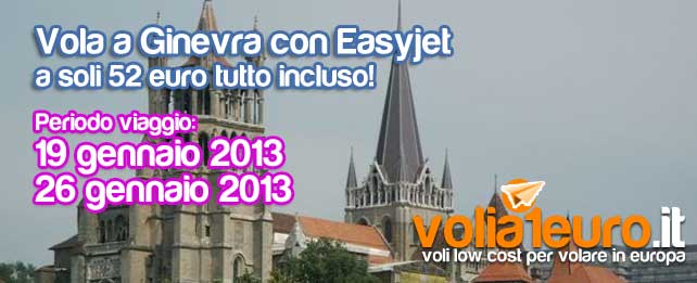 Vola a Ginevra a 52 euro