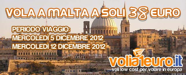 Vola a Malta a soli 38 euro