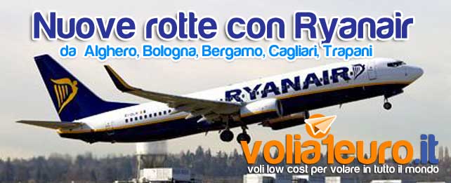 Nuove rotte con Ryanair