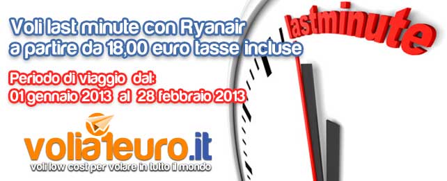Voli last minute con Ryanair