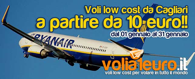Voli low cost da Cagliari