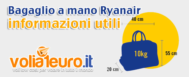 Bagaglio a mano Ryanair, informazioni utili