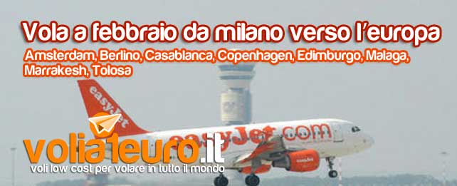 Vola a febbraio da milano verso l’europa