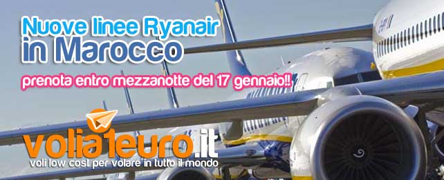 Nuove linee Ryanair in Marocco