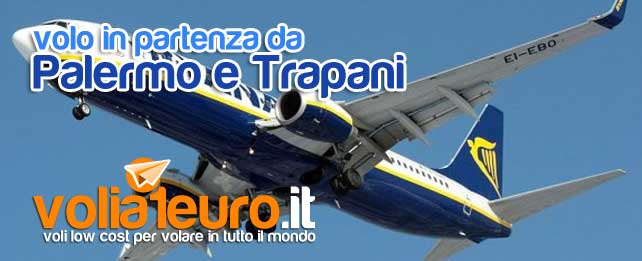 volo in partenza da Palermo e Trapani