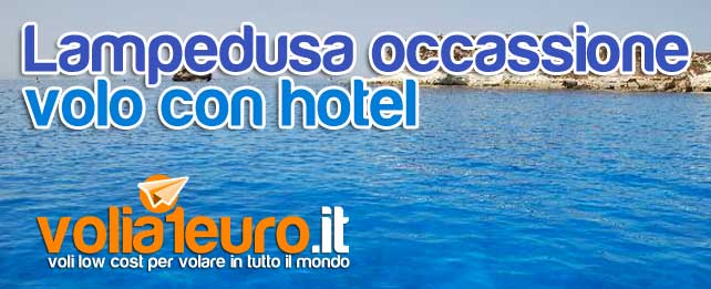 Lampedusa occassione volo con hotel