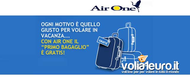 offerte airone: bagaglio gratis