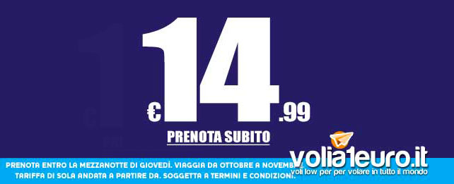 Voli per l’autunno 2013 con Ryanair