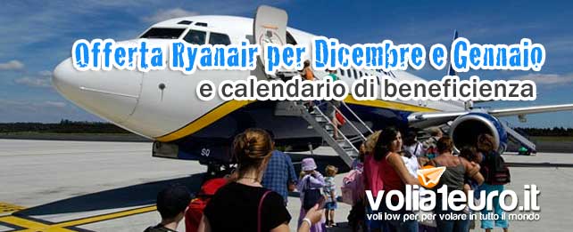 Offerte Ryanair per Dicembre e Gennaio