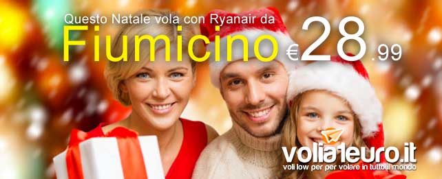 Con Ryanair si vola da Roma Fiumicino a partire da 28,99 euro