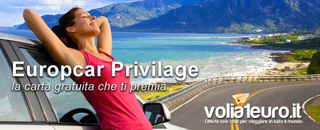 Europcar Privilage: la carta gratuita che ti premia