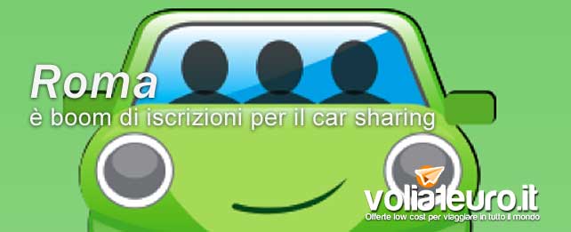 Roma: è boom di iscrizioni per il car sharing