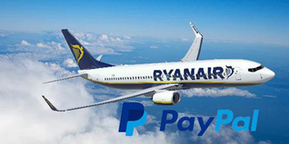 Ryanair: pagare con Paypal, ora è possibile!