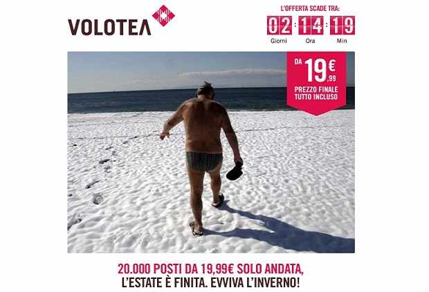 L’inverno di Volotea: 20mila posti a 19,99 euro