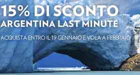 Alitalia: 15% di sconto per volare in Argentina